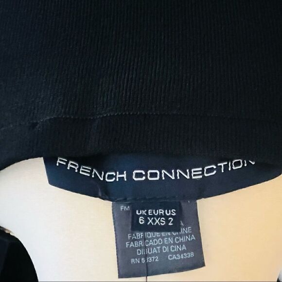 French Connection Tia Tobey Flare Dress, Little Black Dress, Black, Size 2 NWT - Picture 15 of 15